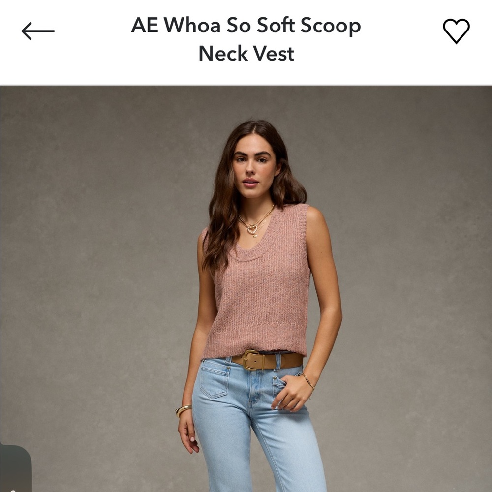NWT American Eagle Outfitters whoa so soft Scoop Neck sweater vest